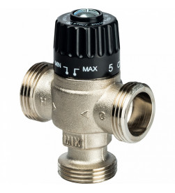 Клапан смесительный Stout Stout термостатический для систем отопления и ГВС 1  НР 30-65С KV 1,8, центральное смешивание, SVM-0